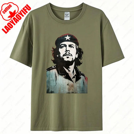Che Guevara Shirt Rebel Cuban Shirt Guerrilla Revolution Casual Short Sleeve Men's High Quality Cotton T-Shirt