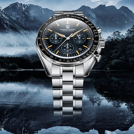 PAGANI DESIGN 2026 Nuovo Orologio al Quarzo di Lusso da Uomo, Cronografo Sportivo con Vetro Zaffiro AR, Luminoso, per il Tempo Libero, Consegna Locale