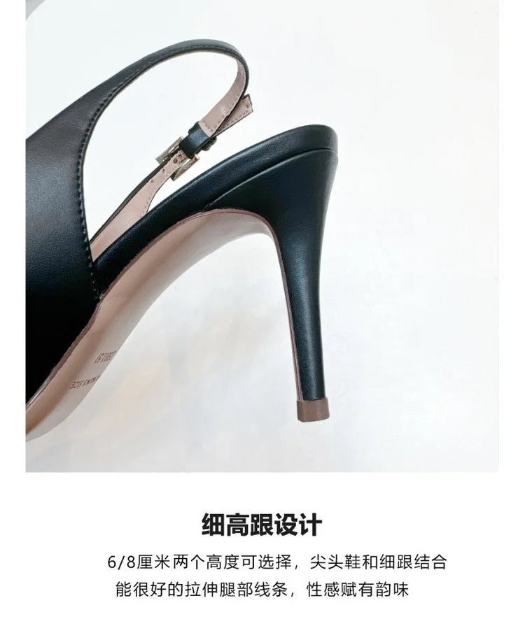 Heels sandals Gladiator summer luxury Brand 2025 bow Women High Heels Pointed toe designer Elegant Slingbacks Party Ladies Shoes