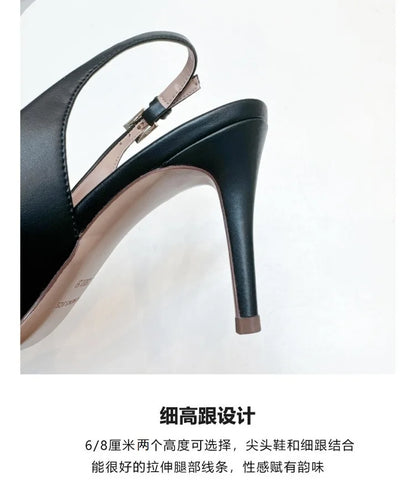 Heels sandals Gladiator summer luxury Brand 2025 bow Women High Heels Pointed toe designer Elegant Slingbacks Party Ladies Shoes