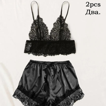 5 pezzi pigiama da notte in raso da donna set accappatoio lingerie sexy accappatoio abito da notte in seta di pizzo pantaloni indumenti da notte vestiti per la casa PJ