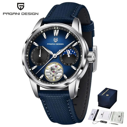 PAGANI DESIGN 41MM Orologio da uomo Orologio meccanico automatico di lusso Orologio da pilota impermeabile in acciaio inossidabile da 100 m PDYS021