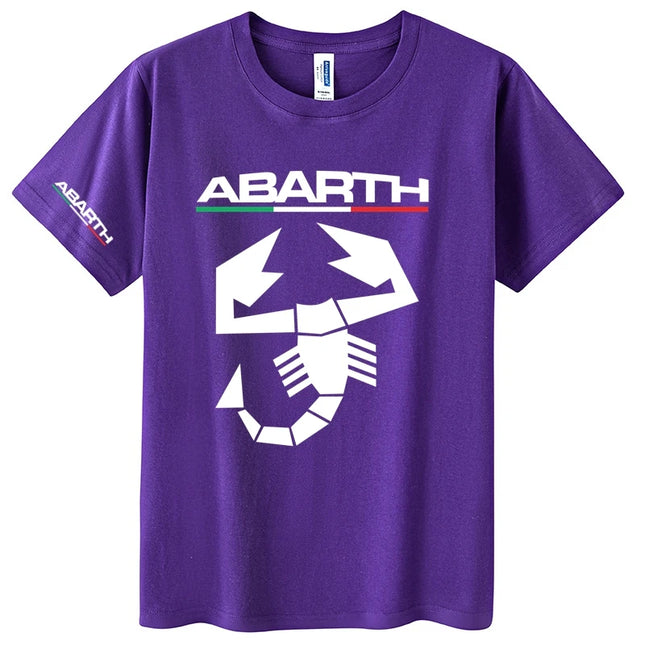 Abarth Scorpion 100% cotton Men's T-shirt Abarth Scorpion White Black Sports Car Racing Italy M