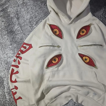 Cool Design Multi Zipper Sweatshirts Punk Street Hoodies Women Hip Hop Anime Hoodie Y2k Couples Plus Size Casual Streetwear