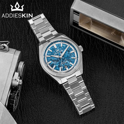 ADDIESKIN Luxury Watch Sapphire Titanium Dial 9015 Mechanical Automatic Watch Men 200m Waterproof Diving Wristwatch New K006