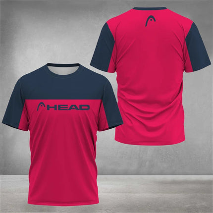 T-shirt respirante d'été pour hommes, T-shirt de badminton de tennis de table d'extérieur, col rond, manches courtes amples, nouveau haut d'escalade
