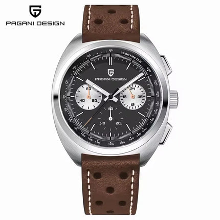 PAGANI DESIGN 2026 Nuovo Orologio al Quarzo con Quadrante Panda, Tutto in Acciaio, Movimento Giapponese, Cronografo di Lusso, Zaffiro, Luminoso, Impermeabile, Orologio da Uomo