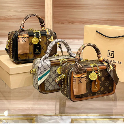 Brand Women's Bag 2025 New Style Light Luxury Western Style High Quality Handbag Designer Casual Versatile Crossbody Bag PlatiNum