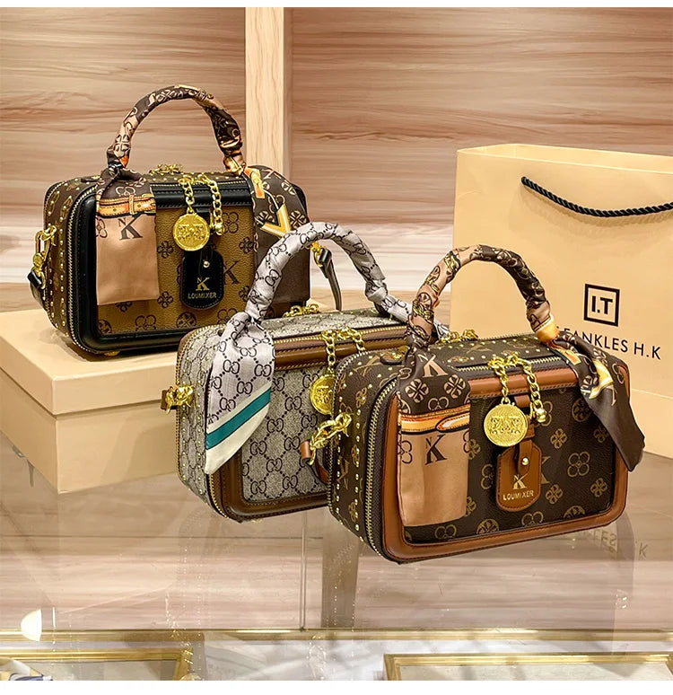 Brand Women's Bag 2025 New Style Light Luxury Western Style High Quality Handbag Designer Casual Versatile Crossbody Bag PlatiNum