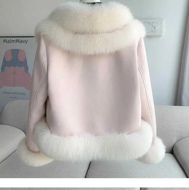 2026 Winter New Faux Fur Jacket Women's Overcoat Fashion Loose Thickened Warm Parker Coat Women's Down Jacket Outwear Casaco
