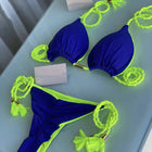 Costume da bagno sexy da donna in tinta unita, due pezzi, triangolare, con corda intrecciata, set bikini, costume da bagno da spiaggia, Biquinis brasiliani platinumshop