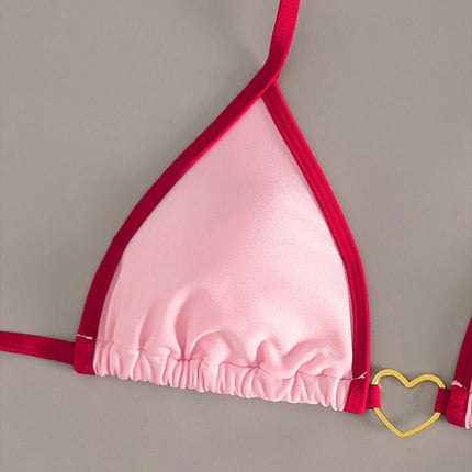 XS - L Halter Mini Micro Perizoma Bikini Donna Costumi da bagno Costume da bagno femminile Bikini a due pezzi Costume da bagno imbottito Costume da bagno V7595 PlatiNum