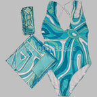 ribbon scarf swimsuit 9 / L