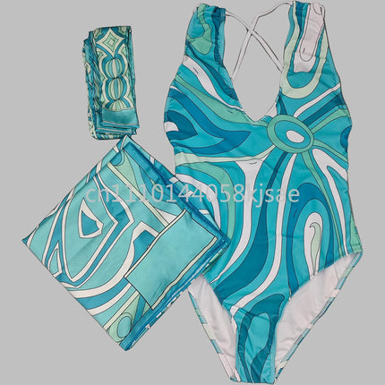 Costumi da bagno di lusso da donna con sciarpa nera e logo firmato, set bikini con fascia per capelli firmata da designer, abbigliamento da spiaggia platinumshop