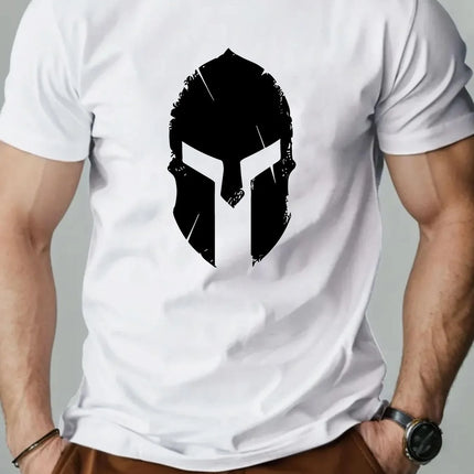 Sparta, stampa modello casco, maglietta a maniche corte da uomo,
