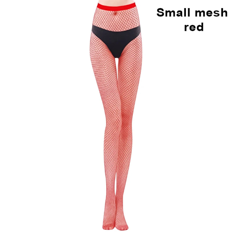 Donne sexy lunghe a rete maglia collant di nylon calze corpo sottili gambe perfette rete di pesce collant cavo a vita alta leggings calze