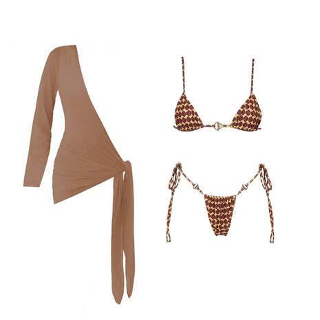 Costume da bagno bikini sexy con scollo all'americana con pantaloni Costumi da bagno Donna Bikini brasiliano Costume da bagno a gamba alta Estate femminile platinumshop