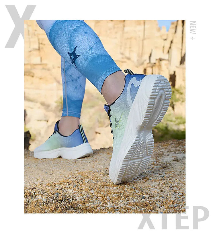 Xtep Running Shoes For Men Breathable Wear-Resistant Men's Sports Shoes Lightweight Jogging Cushioning Sneakers 877119110026 PlatiNum