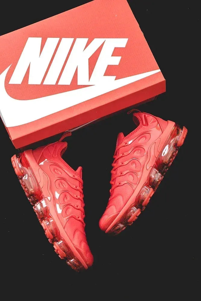 Nike Vapormax Plus TN Classic Red Air Cushion Men's and Women's Running Shoes Comfortable Lightweight Outdoor Sports Sneakers