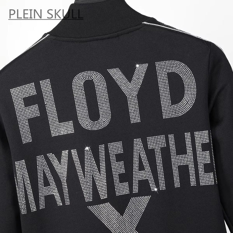 Plein Skull Light Luxury Fashion Brand Men's Pure Cotton Two-Piece Set Punk Spring and Autumn Hip-Hop Party Set Outdoor Sports