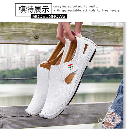Nuovo 2023 estate scarpe in pelle traspirante uomo mocassini Casual Design di marca appartamenti da uomo fatti a mano mocassini in morbida pelle scarpe da barca