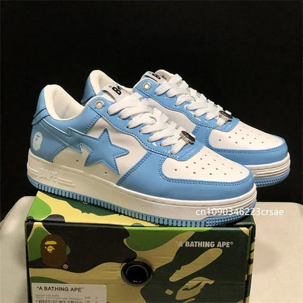 A BATHING APE Men All Black Shark BAPESTA Casual Plarfom Shoes Unisex Women Slip-Resistant Outdoor Soft Walking Sneakers