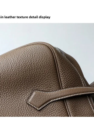 Borsa da donna in pelle di vacchetta di alta qualità, semplice borsa a tracolla di grande capacità, borsa a spalla.