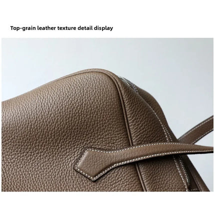 Borsa da donna in pelle di vacchetta di alta qualità, semplice borsa a tracolla di grande capacità, borsa a spalla.
