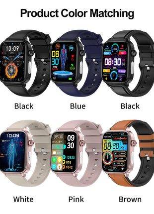 2025 Nuovo AI Diagnosi Lipidi nel sangue Acido urico Test di composizione corporea Smart Watch per uomo ECG + PPG Chiamata Bluetooth Salute Smartwatch platinumshop