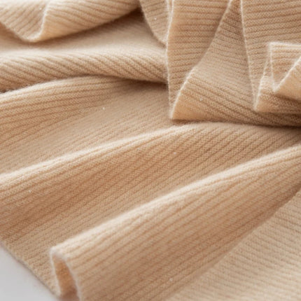 Autumn Winter Women New 100% Cashmere Fishtail Skirt  Mid Length Slimming High Waisted Knitted Umbrella Skirt Elegant Dress PlatiNum