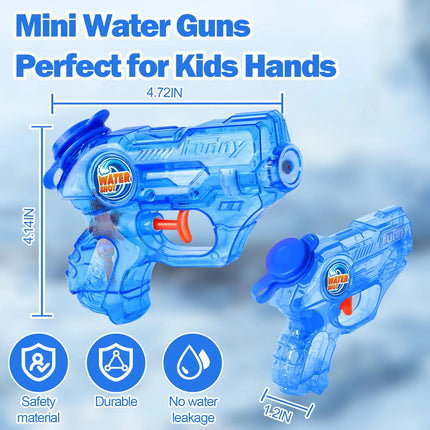 Mini Pistola ad Acqua per Bambini, Piccole Pistole ad Acqua, Spruzzatori e Blaster per Piscina, Giochi d'Acqua Estivi per Spiaggia e Attività all'Aperto