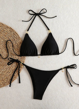 Micro Bikini Triangolare Sexy 2026, Costume da Bagno da Donna, Abbigliamento da Spiaggia, Set Bikini a Due Pezzi con Perizoma Estivo platinumshop
