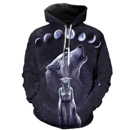 3D Wolf Hoodies Men Hooded Animal Printed Hoodie Sweatshirts Tracksuits Man/women Jackets Funny Hoody DropShipping