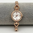 Orologio da polso da donna Orologio da polso di lusso da donna in argento rosa oro squisito con strass Orologio Relogio al quarzo femminile alla moda semplice platinumshop