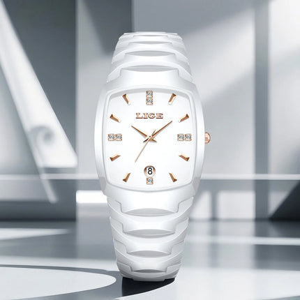LIGE Orologio da Donna di Lusso alla Moda, Elegante e Semplice, in Acciaio Inossidabile, Casual, al Quarzo, con Calendario, Regalo Romantico per Signore, Novità platinumshop
