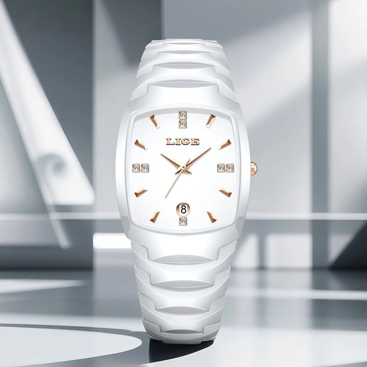 LIGE Orologio da Donna di Lusso alla Moda, Elegante e Semplice, in Acciaio Inossidabile, Casual, al Quarzo, con Calendario, Regalo Romantico per Signore, Novità platinumshop