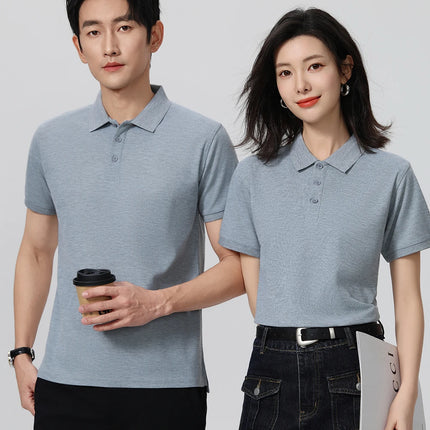 100% cotton work polo shirt, custom pure cotton polo, corporate culture short-sleeved T-shirt, embroidery, print, logo, word