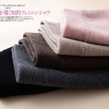 100% pure wool skirt new women's autumn and winter mid-length high-waisted thin cashmere skirt knitted all-match hip skirt PlatiNum