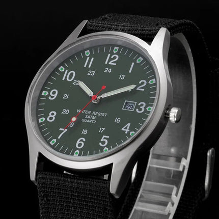 Ragazzi marca orologi economici uomo moda casual cinturino in nylon sport esercito regali data orologio da polso al quarzo fluorescente Relogio Masculino platinumshop