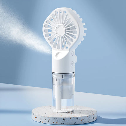 Ventilatore spray portatile portatile Mini umidificatore Ventilatore 4 velocità Potente vento USB ricaricabile Ventilatore nebulizzatore d'acqua Piccolo ventilatore esterno