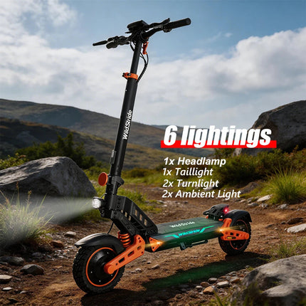 Monopattino Elettrico Wildstride ST2 Pro, Doppio Motore 1000W*2, Velocità 60km/h, Batteria 52V 20.8AH, Pneumatici Fuoristrada da 10'', Pieghevole per Adulti platinumshop