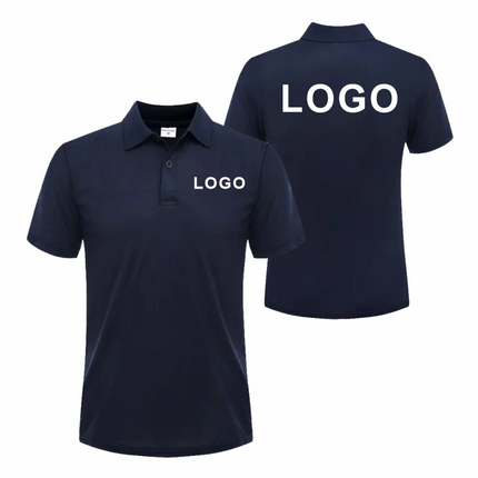 Breathable Polo with Custom Logo Casual Wear for Business Groups Short Sleeve Lapel Polo Work Clothes Embroidery Print