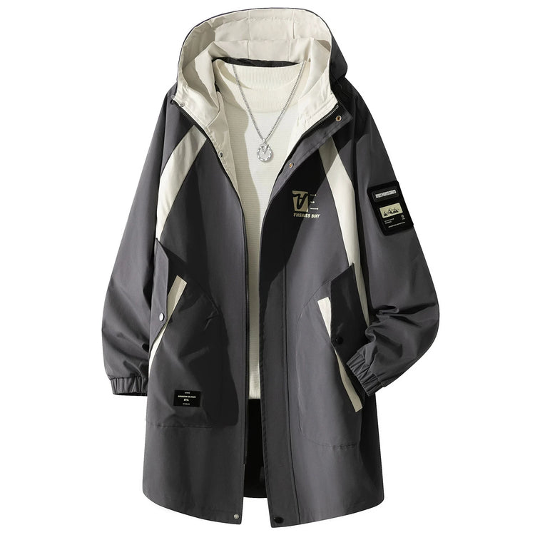 8XL Plus Size Men Jackets Windbreaker Long Hooded Coat Man Big Size 7XL Jackets Outwear
