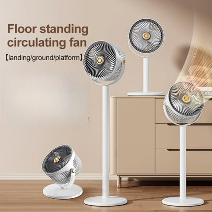 Ventilatore da Terra 4 in 1 con Diffusore di Aromi, 4 Altezze e 5 Velocità Regolabili, Ventilatore Portatile per Casa, Dormitorio e Camera da Letto
