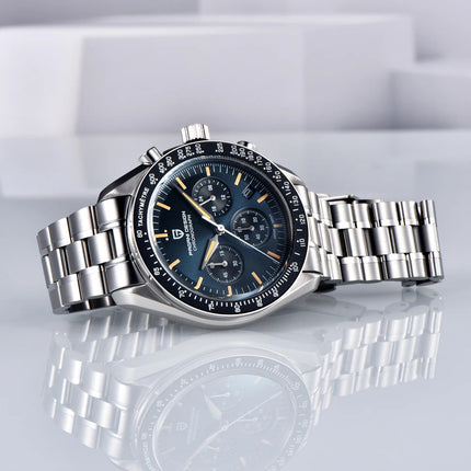 PAGANI DESIGN 500 Orologio da Uomo di Lusso con Cronografo Sportivo, Quadrante Tondo, Vetro Zaffiro AR, Movimento Giapponese, Acciaio 316L, Luminoso platinumshop