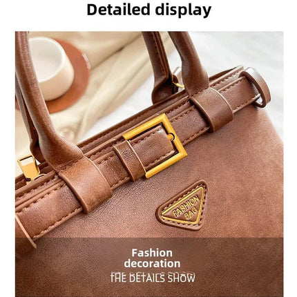 Fashionable Versatile Small Square Bag Women's Retro Crossbody Commuter Bag Ladies Handbag Soft Material Autumn Winter New Model PlatiNum