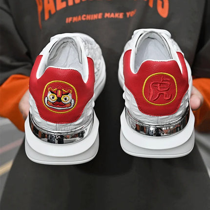 Leather Shoes Men's Skateboard Cricket for Men Sports Running Sneakers Male Luxury Designer Flats Platform