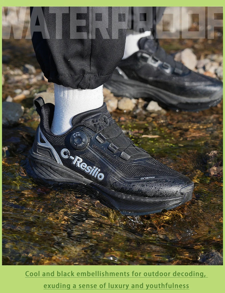 ONEMIX Sneakers da corsa per esterni Scarpe da trail elastiche da uomo Sneakers da donna leggere e traspiranti Coppia scarpe casual impermeabili PlatiNum