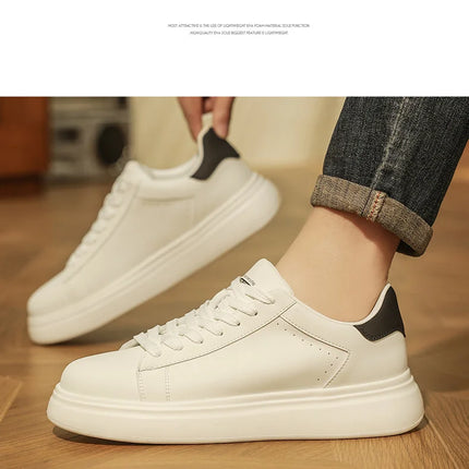 Leather Men Shoes Sneakers Trend Casual Shoe Breathable Leisure Male Sneakers Non-slip Footwear Men Vulcanized Shoes2026