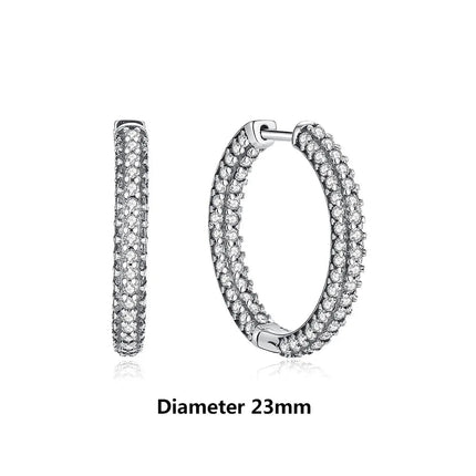 Orecchini Originali in Argento Sterling 925, Modello 2026, a Perno e a Cerchio con Cristalli, per Donna, in Oro Rosa, con Corona, Cuore, Infinito, Ape, Gioielli platinumshop